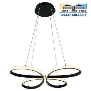 LED полилей BUTTERFLY-P LED ∙ 37W ∙ черен ∙ CCT-switch ∙ 3000-4000-6000K - image