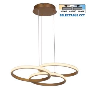 LED suspension MEDELIN-P LED ∙ 38W ∙ gold ∙ CCT ∙ 3000-4000-6000K - image